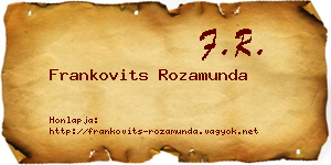 Frankovits Rozamunda névjegykártya